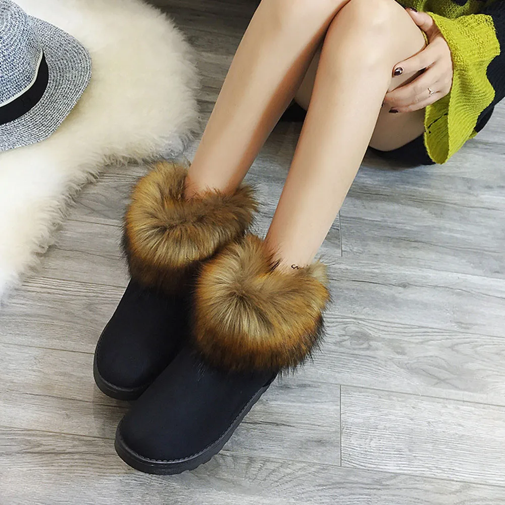 

Women's Ladies Winter Ankle Martin Snow Bootie Short Boots Footwear Warm Shoes