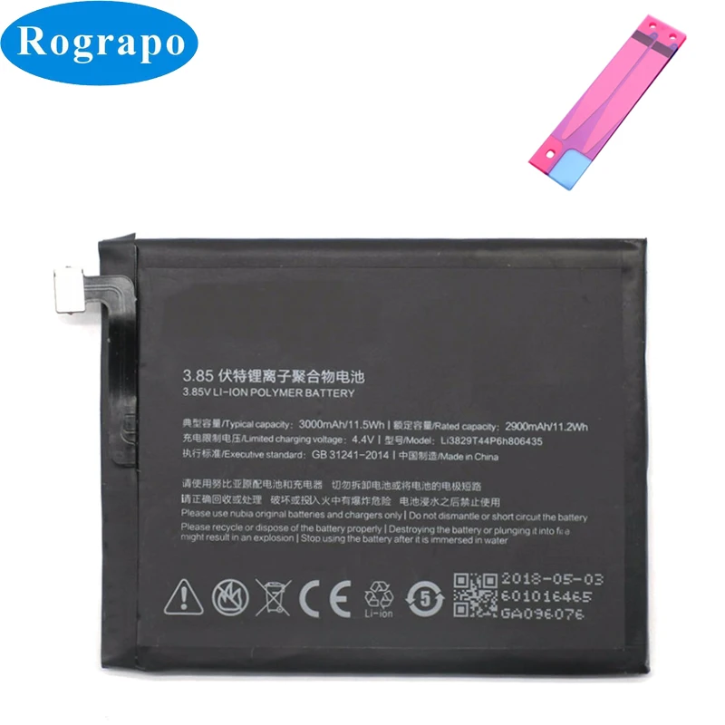 

Original 3000mAh Replacement Battery Baterij For ZTE Nubia M2 Lite M2Lite NX573J Z11 Li3829T44P6h806435 Mobile Phone Batteries