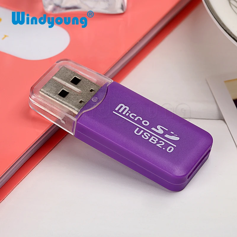 USB 2,0 кард-ридер высокоскоростной USB флэш-накопитель Портативная колонка карта TF кард-ридер Plug and Play цветная карта памяти для ПК