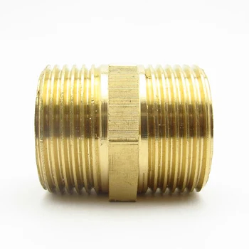 

3/4" BSP Male Thread Brass Pipe Fitting Hex Nipple Coupler Connector Adapter For Water Fuel Gas Length 50mm