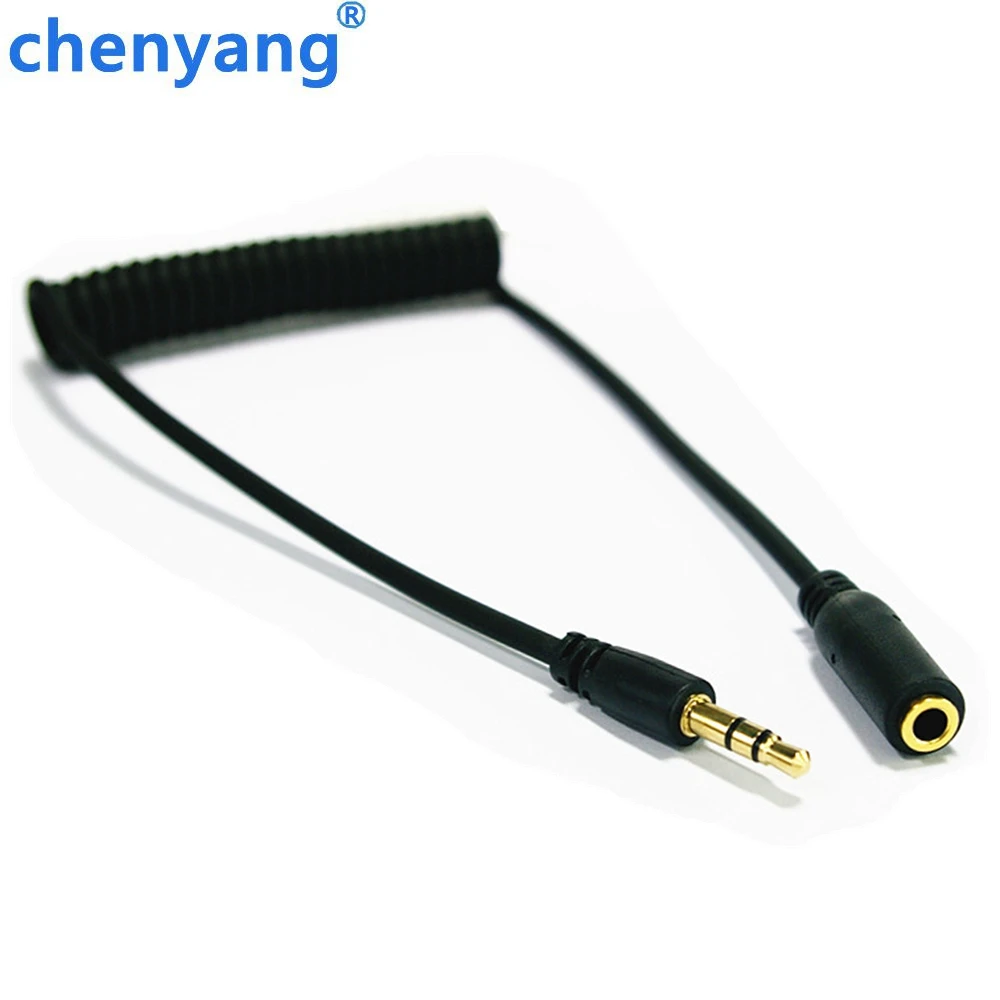3.5mm Female To Male F/m Headphone Stereo Audio Extension Spring Coiled