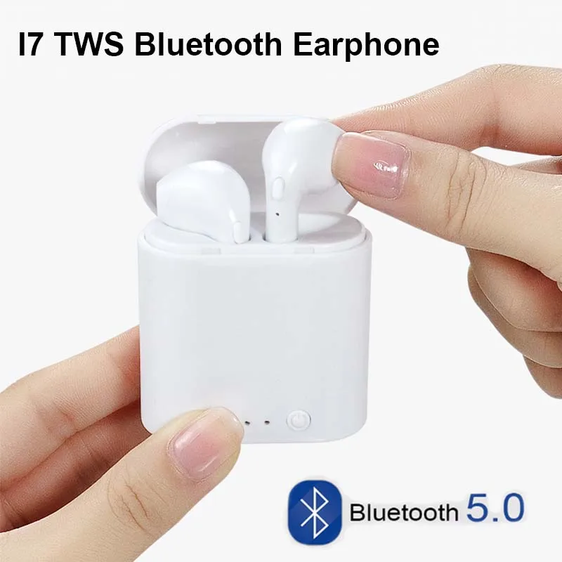 

i7s i9s TWS Wireless Headphones Mobile Phone Case Bluetooth Earphone Black/White Color Suit For iPhone Headphones Phone Cover
