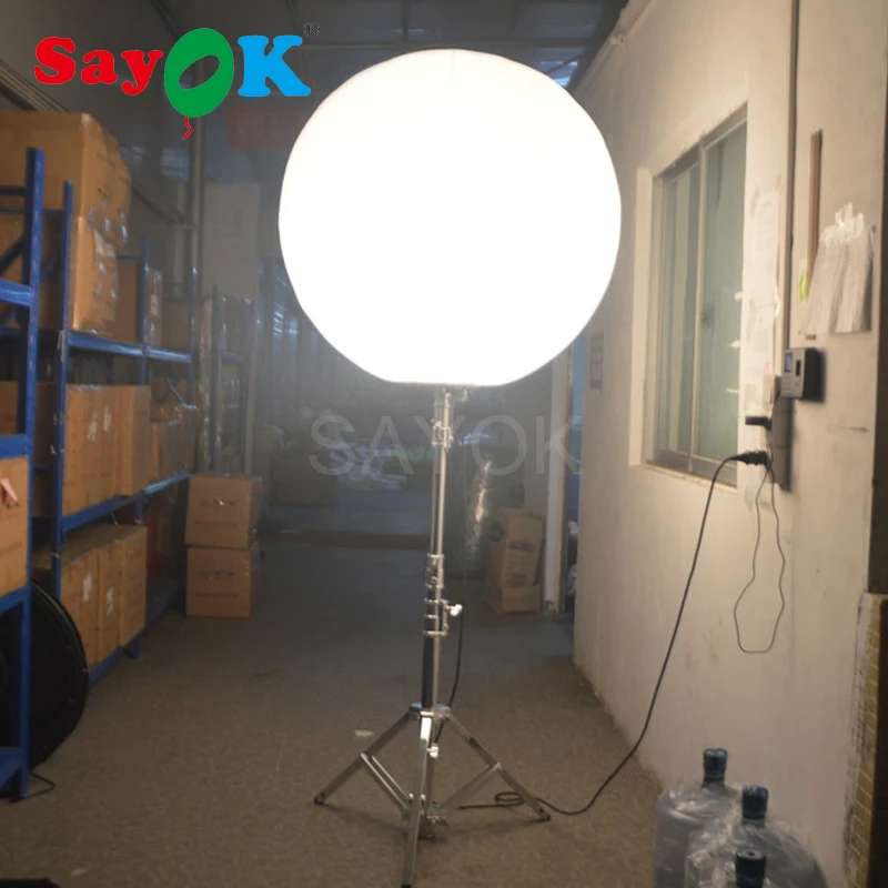 

Hot Sale Inflatable Stand Stainless Steel Tripod Balloon with Halogen Light or RGB Light for Event Advertising