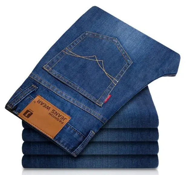 

Summer Personality fashion new hot high quality Men's casual men Slim jeans pants long trousers straight simple men blue jeans