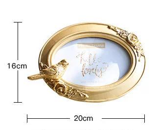 Роскошные тисненые фоторамки, золотые Семейные фоторамки, смоляные рамки с птицами и цветами для фотографий, домашние фоторамки, аксессуары для декора стен - Цвет: 3