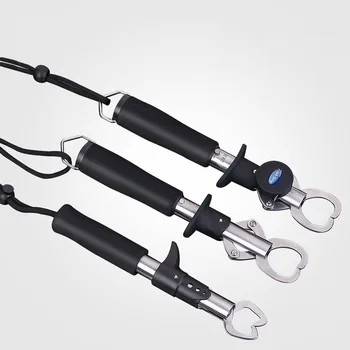 

Fish Control Clamp Device Stainless Steel Fishing Grip Holder Grabber Pliers with Weight Scale Ruler Tool Fishing Clip Tackle