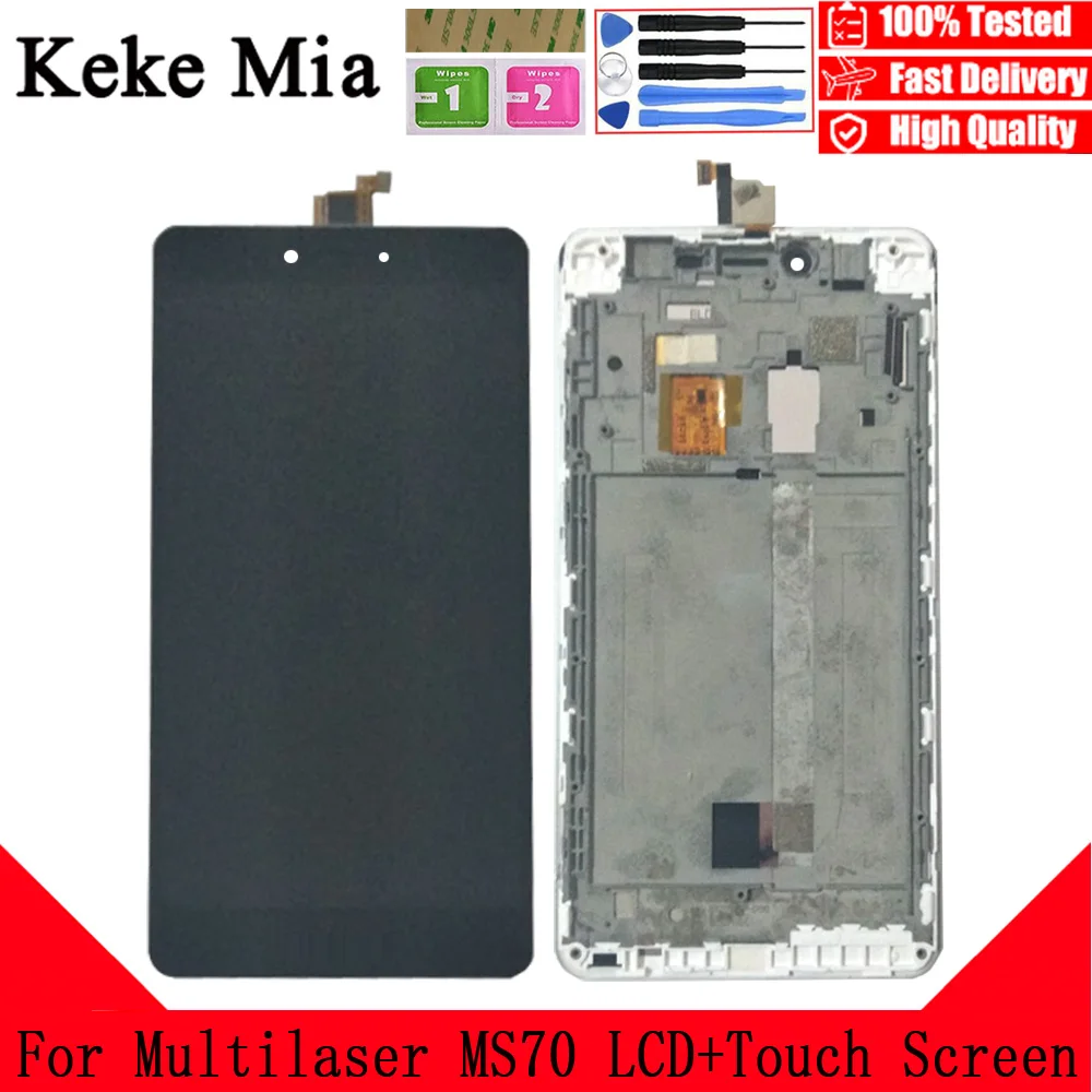 

Keke Mia 5.85 inch For Multilaser MS70 LCD Display + Touch Screen Digitizer Assembly With Frame Replacement Multilaser MS70