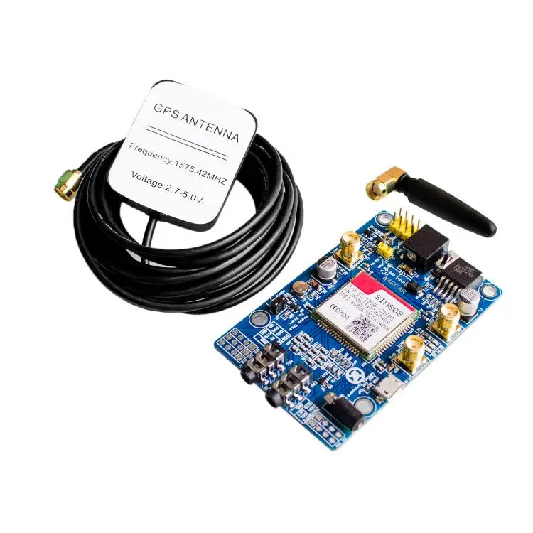 SIM808 модуль GSM GPRS gps макетная плата IPX SMA с gps антенной для Raspberry Pi Поддержка 2G 3g 4G sim-карта