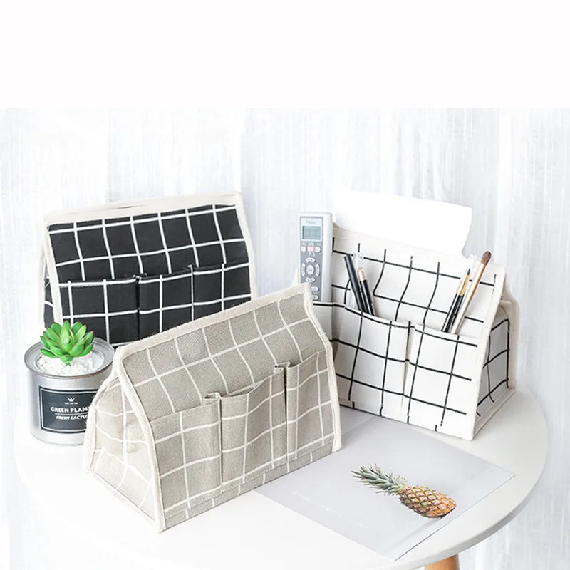 Cloth Paper Towel Box Pastoral Multifunction Tissue Box Cover Desktop