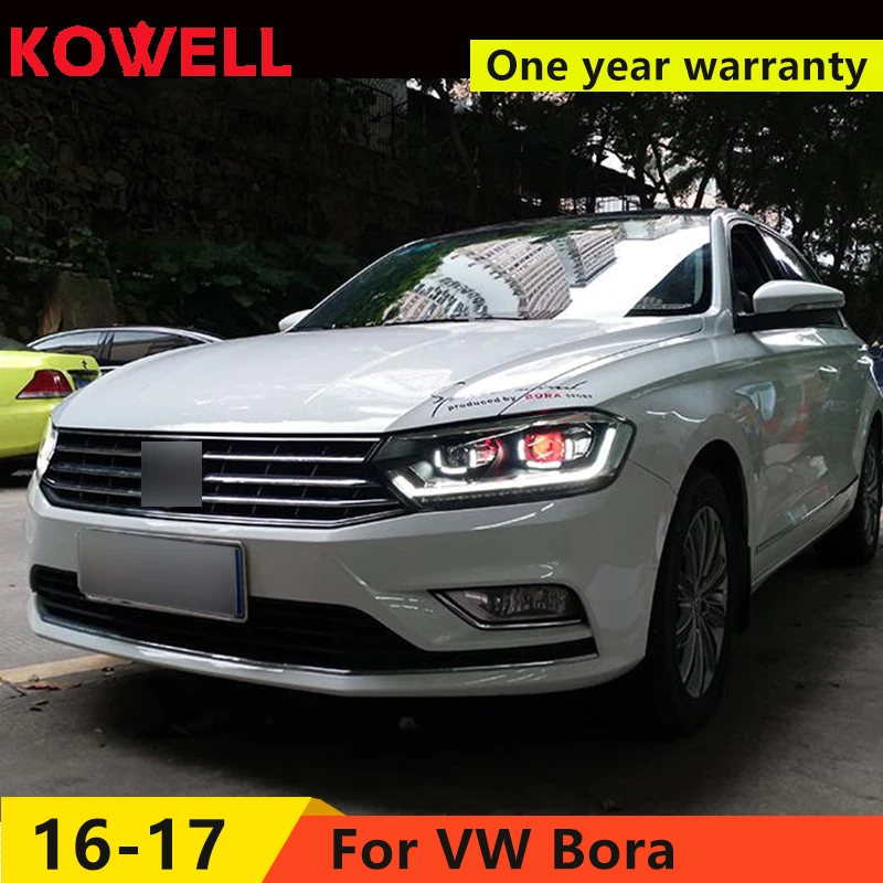 Стайлинг автомобиля KOWELL для VW фары Bora 2016 Передняя светодиодная фара DRL