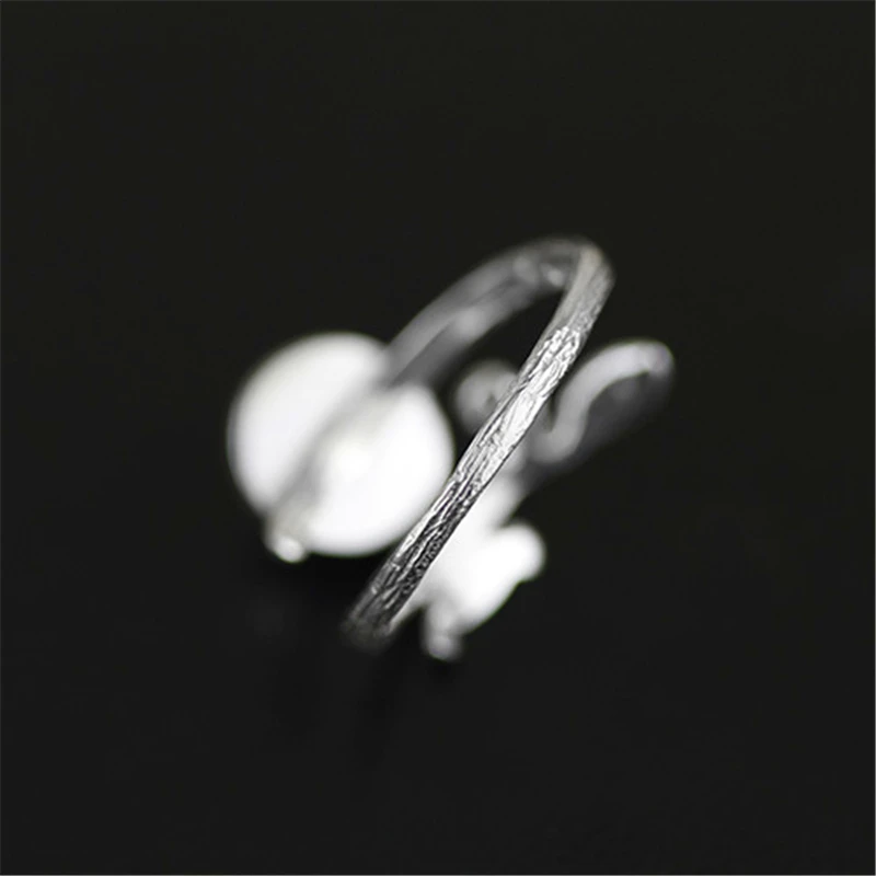 Lotus Fun Real 925 Sterling Silver Natural Beryl Stone Creative Handmade Designer Fine Jewelry Vintage Rings for Women Bijoux