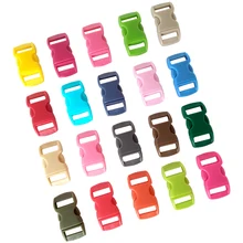 1000 шт. 3/" Микс Цвет дужка сложной формы, изогнутая сторонний релиз Пластик Пряжка для продажы паракордового браслета