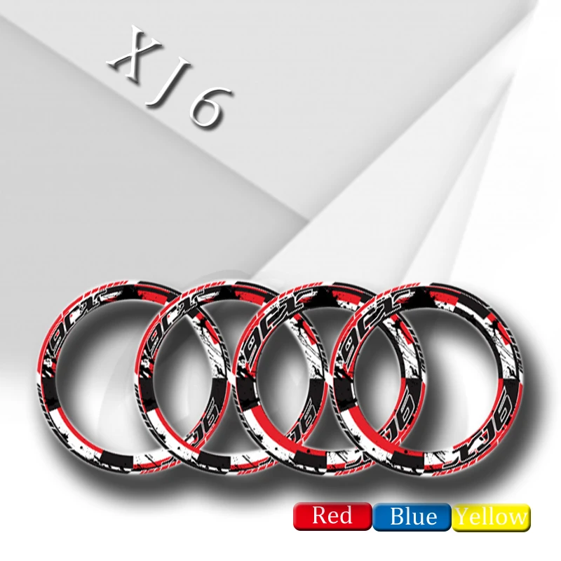 

4 X Thick Edge Outer wheel Sticker Stripe Wheel reflective stickers Fit YAMAHA XJ6 XJ6