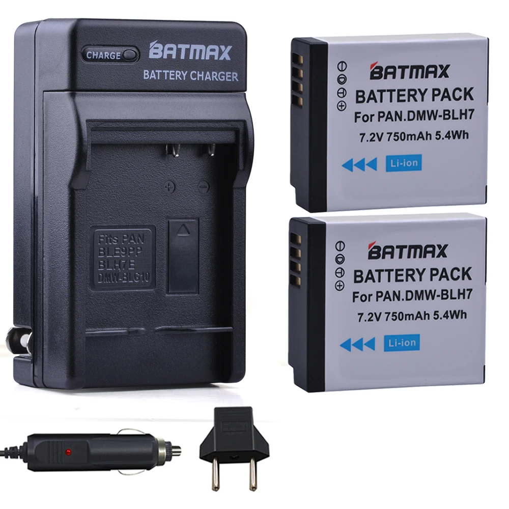 2X Dmw-Blh7 Blh7 Dmw-Blh7Pp Dmw-Blh7E Batteria + Caricabatterie Per Panasonic Lumix Dmc-Gm1, Gm1, Dmc-Gm5, Gm5, Dmc-Gf7, Gf7, Dmc-Gf8, Gf9