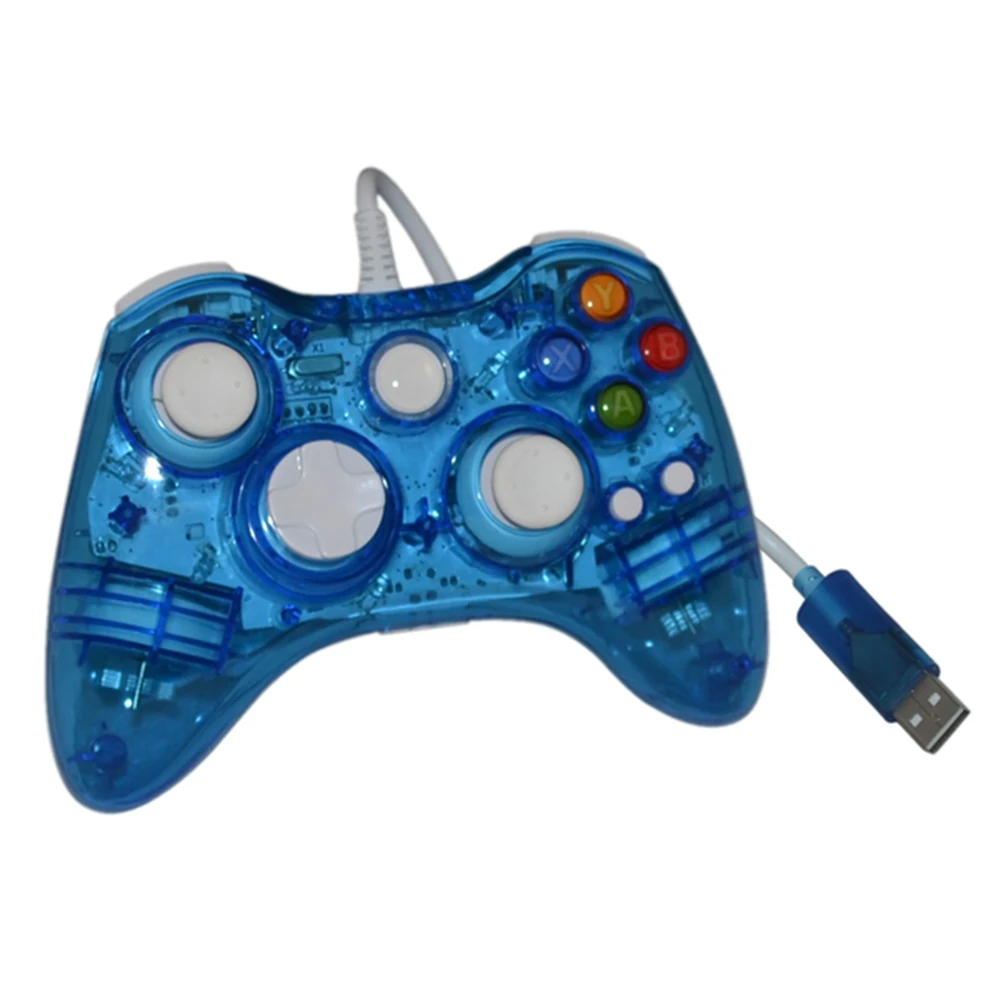 10 шт. много Проводной контроллер игровой контроллер со светодиодной подсветкой для Xbox 360 консоль для Microsoft