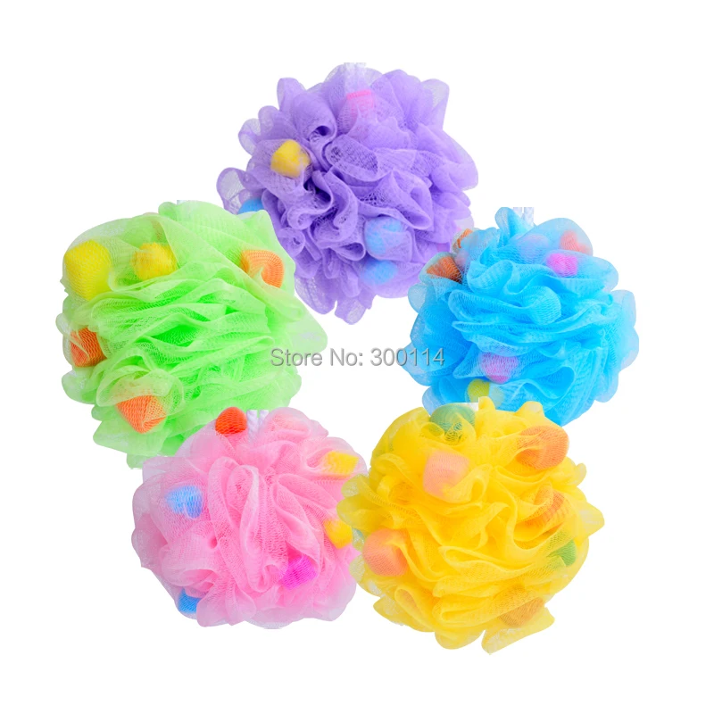 Esponja de Banho Bola de Banho Acessórios de Banho Purificador de Banho com Duche 40g de Alta Excelente Tamanho Grande Densidade Esfoliante Massagem Corporal 500 Pcs 5 Beleza e saúde
