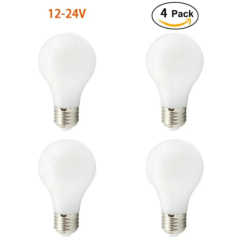A19 E27 LED Bulbs,Low Voltage AC DC 12V 24V 4W,Solar Powered Lamp A60