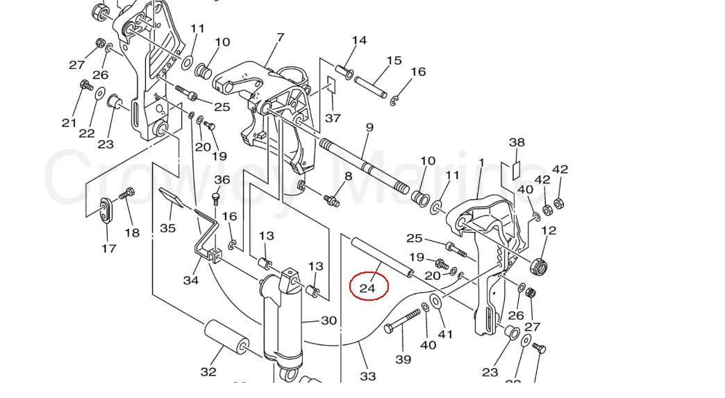 Oversee 90249-18M35 штырь из нержавеющей стали для подвесного двигателя Yamaha 25HP 30HP 40HP