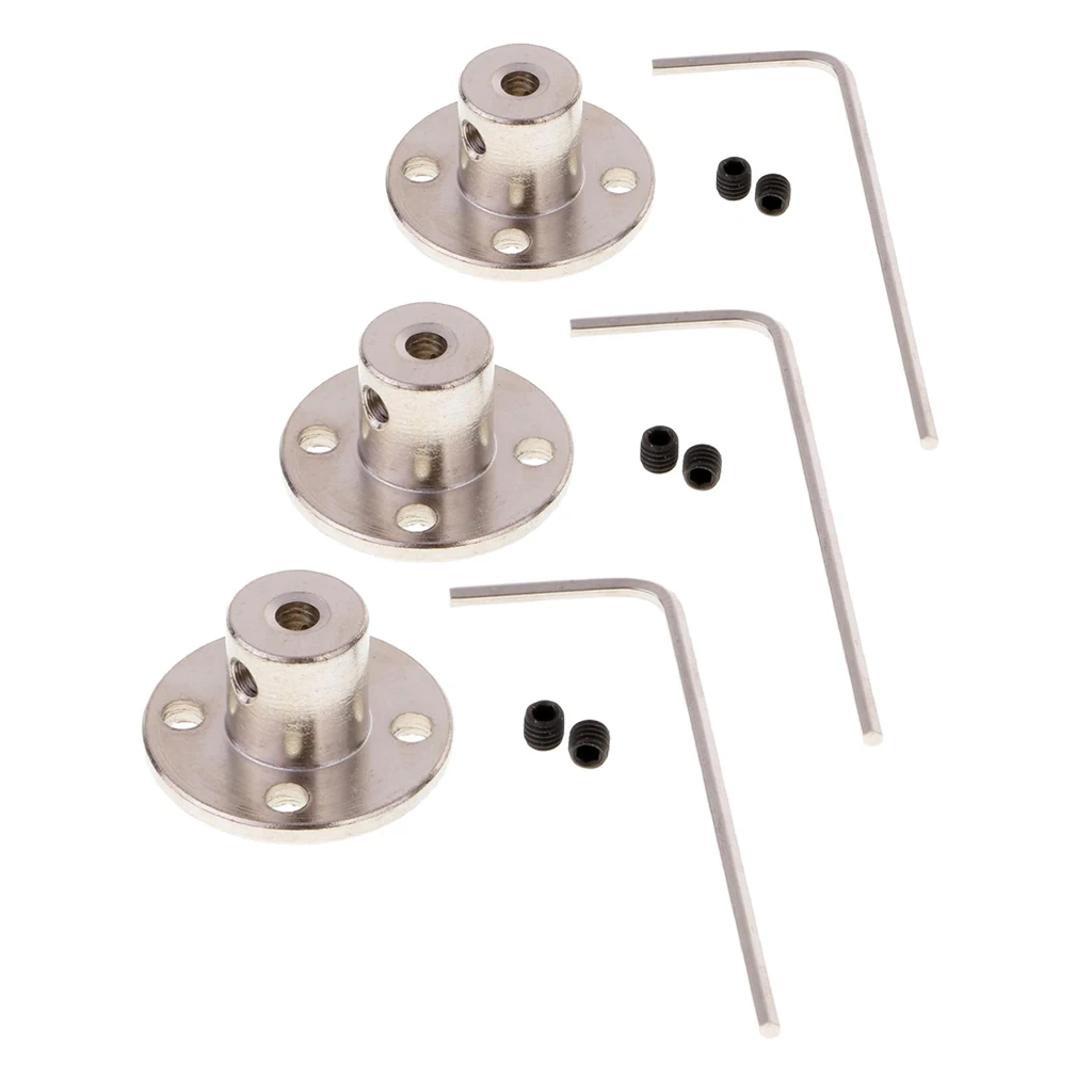 3 Set of 8mm Rigid Flange Coupling Motor Guide Shaft Coupler Motor Connector Set