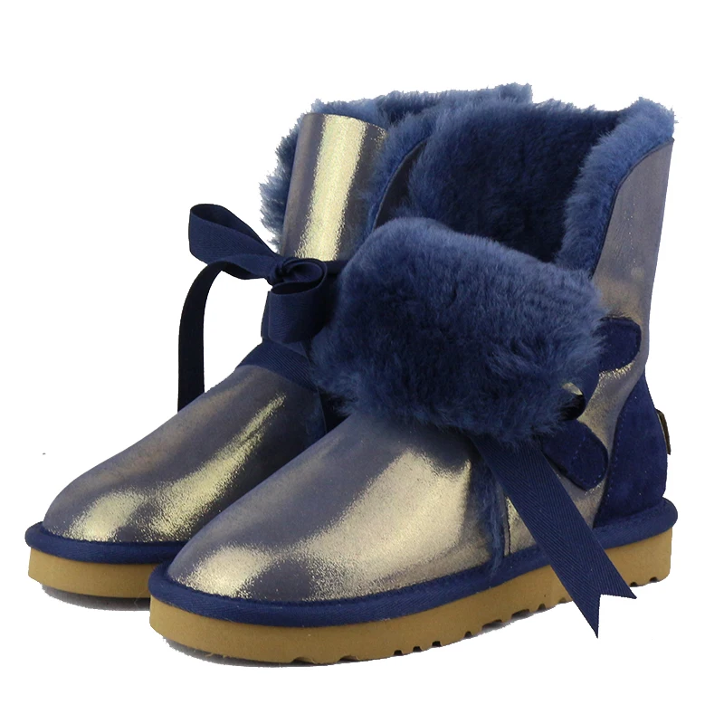 UVWP/Новые Модные женские зимние ботинки; женские ботинки из натуральной овечьей кожи; зимние ботинки на натуральном меху; женские теплые шерстяные ботинки - Цвет: As Pic