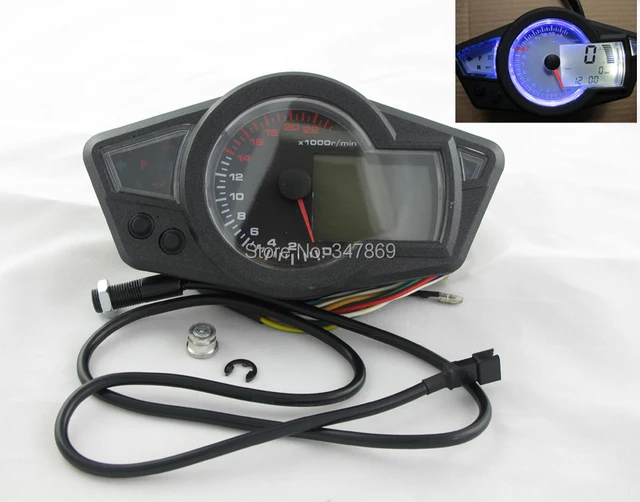 22000 RMP mph/kmh LCD Digital Speedometer Tachometer Odometer