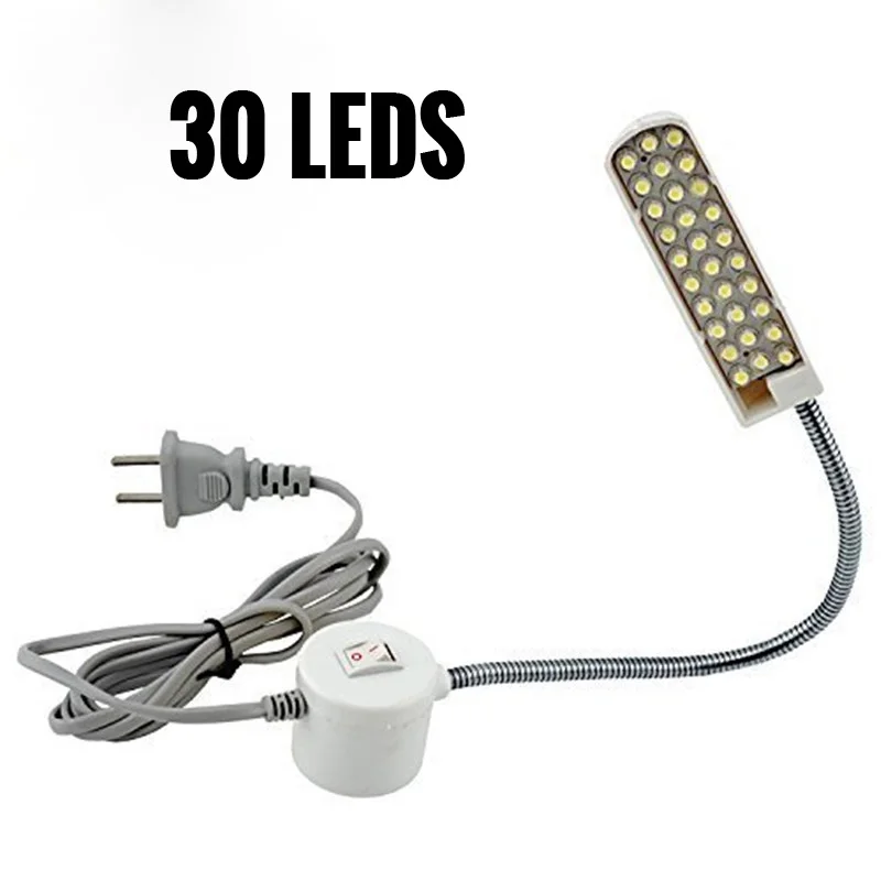 

Flexible Gooseneck 30 LED Night Light Lamp 220V Magnetic Mounting Nightlight Lamp LED Machine Sewing Light for Reading Studying