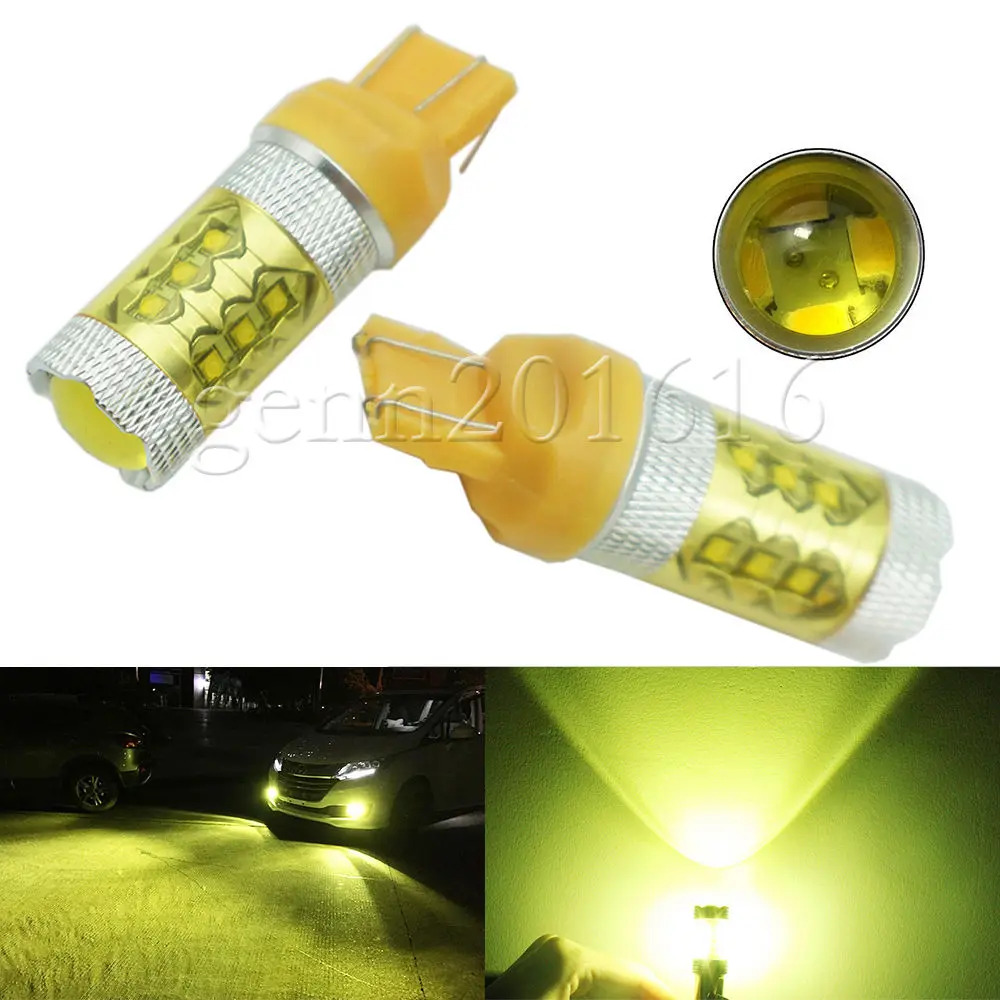 2 шт. Автомобильные светодиодные лампы 12 В 80 Вт 7440 7443 лм|car bulb|low beamled bulb for car |