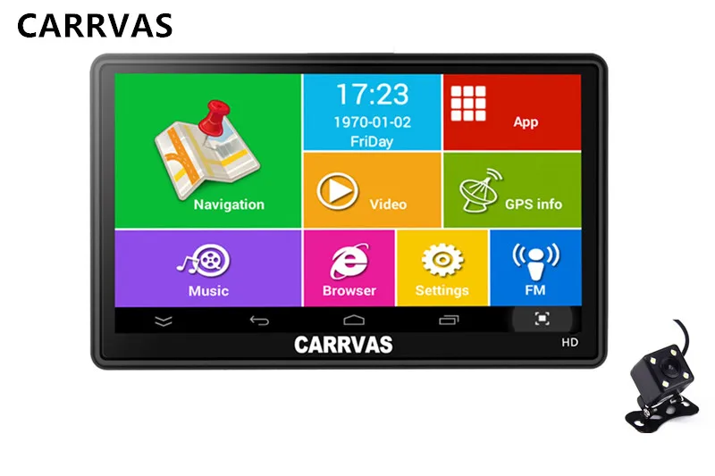 CARRVAS 7 дюймов Android Автомобильный GPS навигатор WIFI AV в 512Mb 8Gb грузовик автомобиль Gps