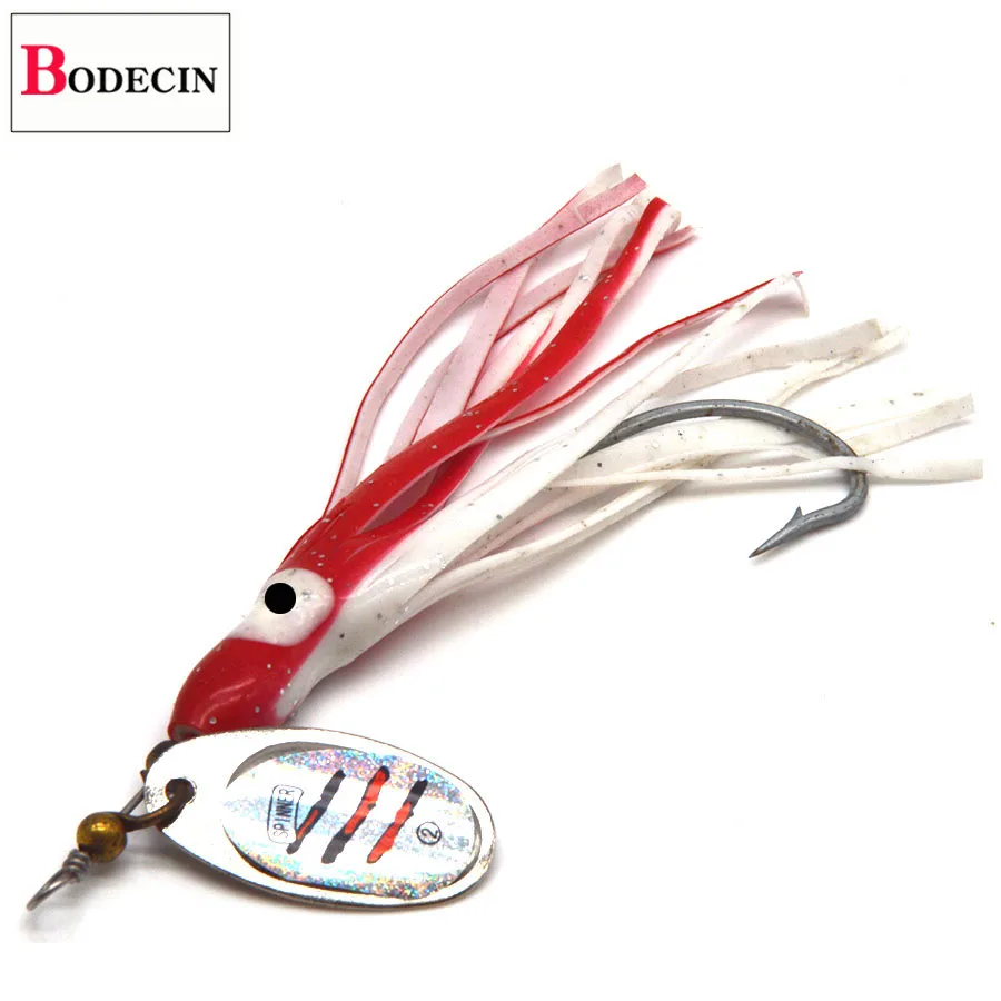Pike Spinners Spoon Metal Bait Sea Squid Fishing Lure Tackle Trout Tackle 3PCS Spinning Spoonbait Rotating Artificial Fake Baits (4)