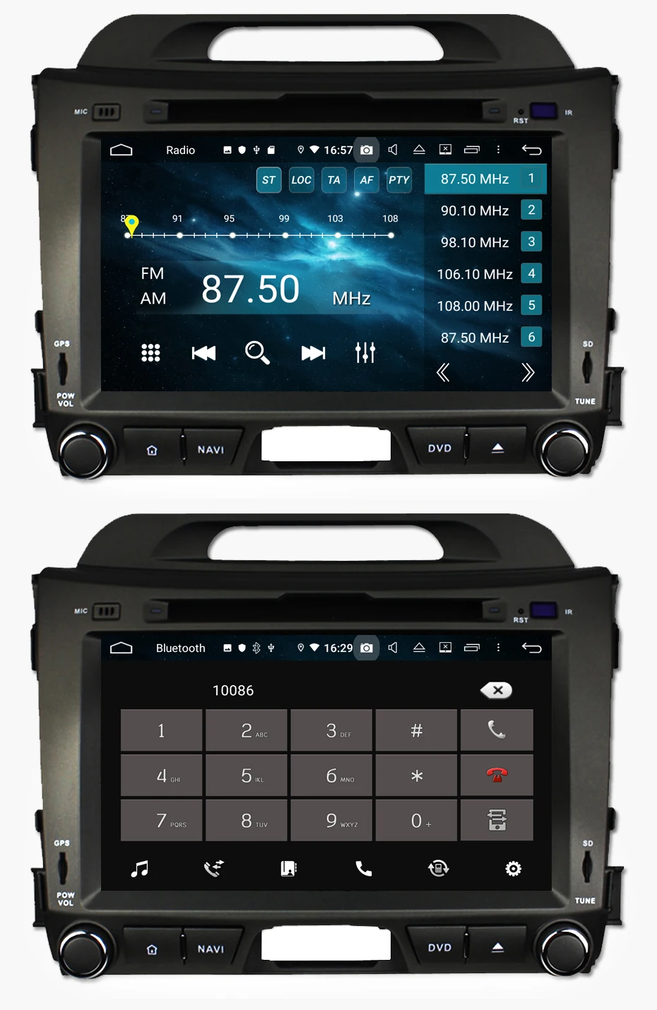Clearance KANOR Android 9.0 Octa Core 4+32G 2din Car Radio For KIA Sportage 2011 2012 2013 2014 2015 8" IPS Screen Radio Cassette Recorder 13