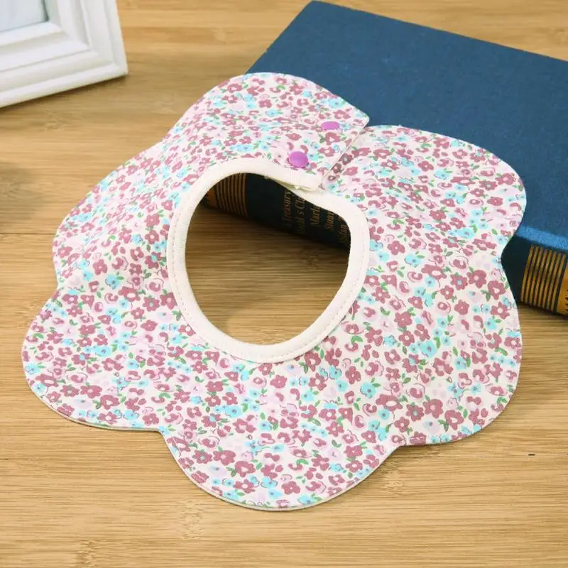 

Baby Bibs 4-Layer Flower Shape Girls Neck Collar Cotton Saliva Towel Newborn Feeding Cloth for Baby Food