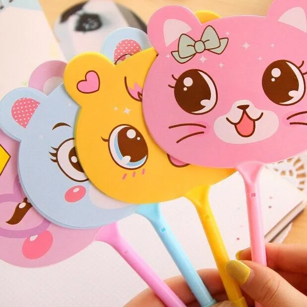 4 шт./лот шариковая ручка Kawaii Fan style с мультяшной головой кота забавный подарок