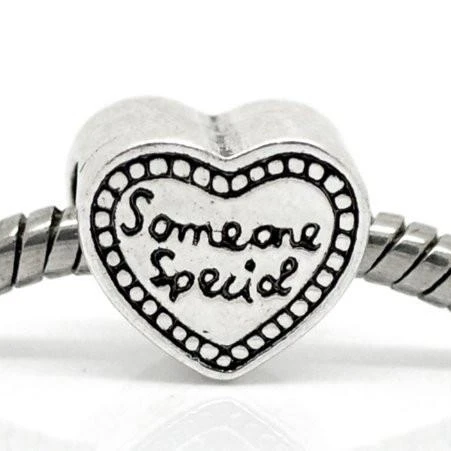 Someone Special Heart Bead European Bead Compatible for Most European Snake Chain Bracelet (1)