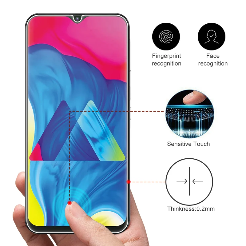 Стекло для Samsung M40 M30 M10 M20 закаленное стекло Galaxy A90 A80 A70 A60 A50 A40 A30 A20 Защитная пленка