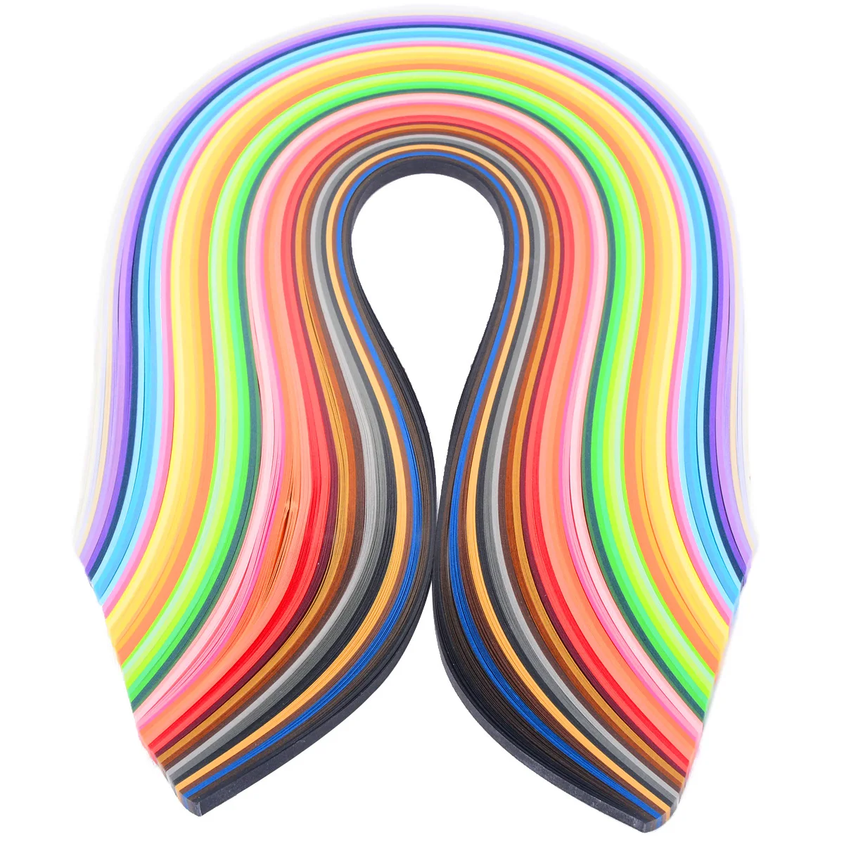 500pcs New Rainbow Quilling Paper 5*540mm Strips Quilling Paper Mixed 50 Colors Craft Kit for Scrapbook Gift DIY Decor
