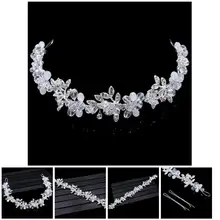 Fashion New Bridal Headband Bridal Wedding Headdress Tiaras Noble Transparent Crystal Hair Ornament For Women CX17