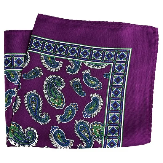 PH035 Pocket Square Портной Смит Роскошные 33X33 см большой платок Пейсли Цветочный горошек карманные квадраты из микрофибры трафаретной печати мужские носовые платки - Цвет: PH035 Pocket Square