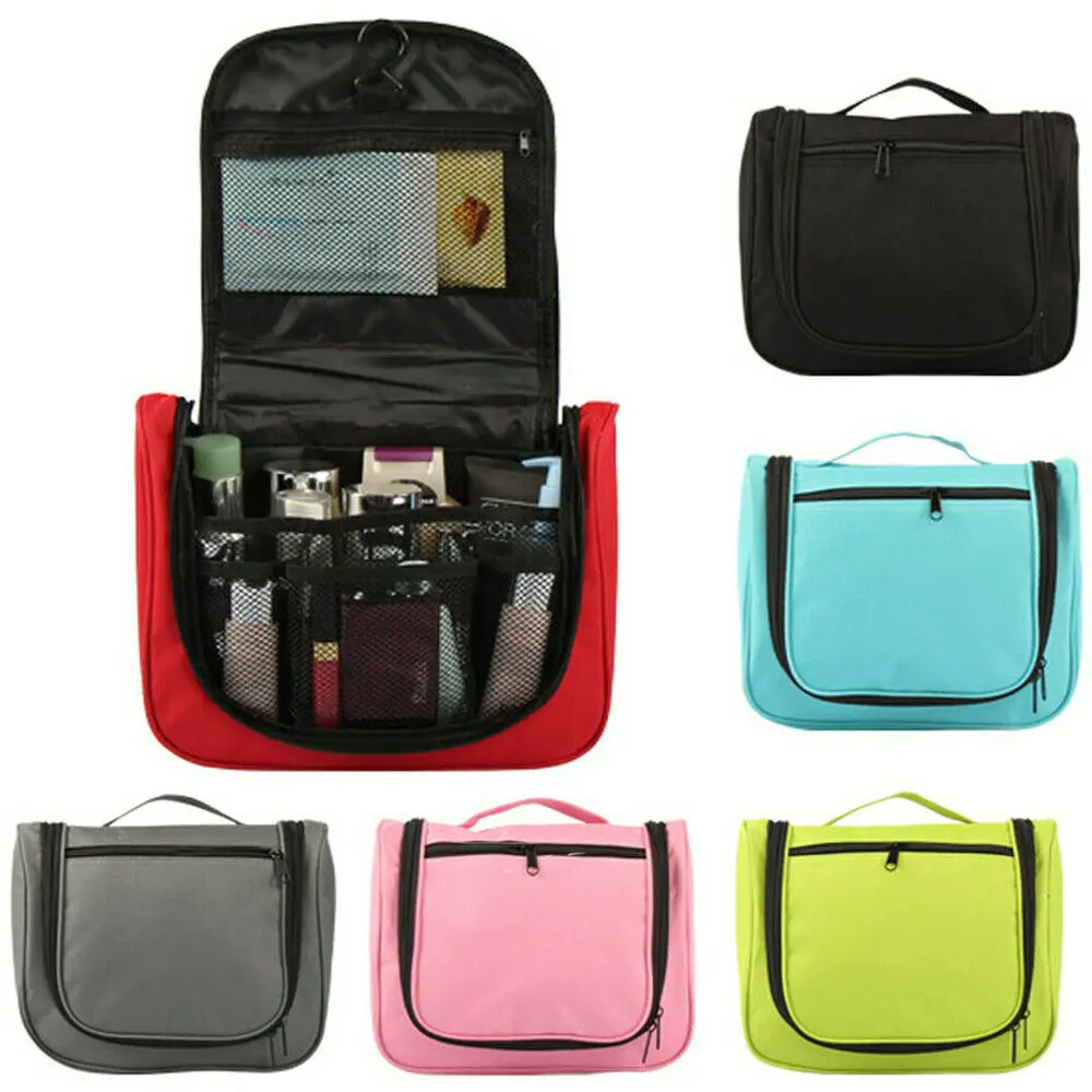 

Hot Sells Travel Cosmetic Makeup Nylon Waterproof Toiletry Case Wash Organizer Storage Pouch Hanging Bag