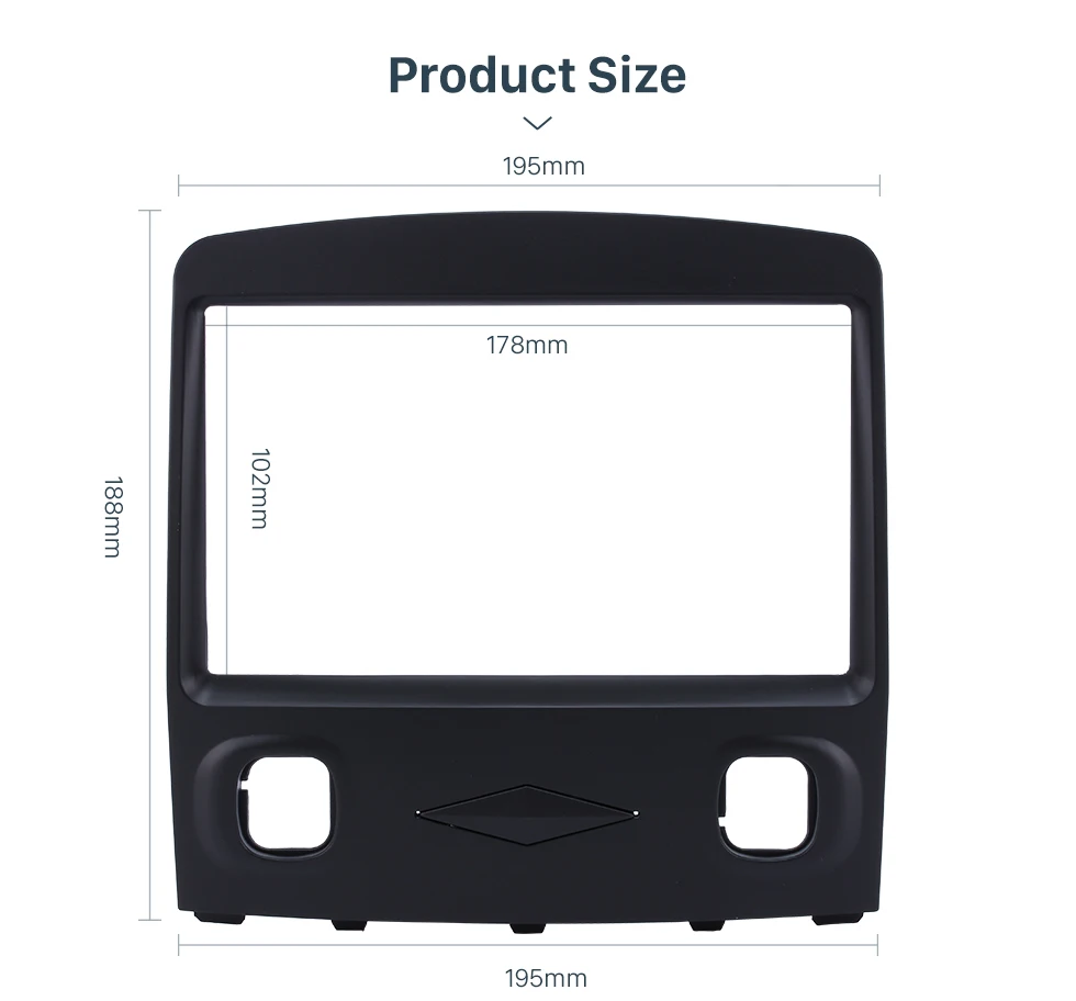 Seicane Double Din Car Radio Fascia for 