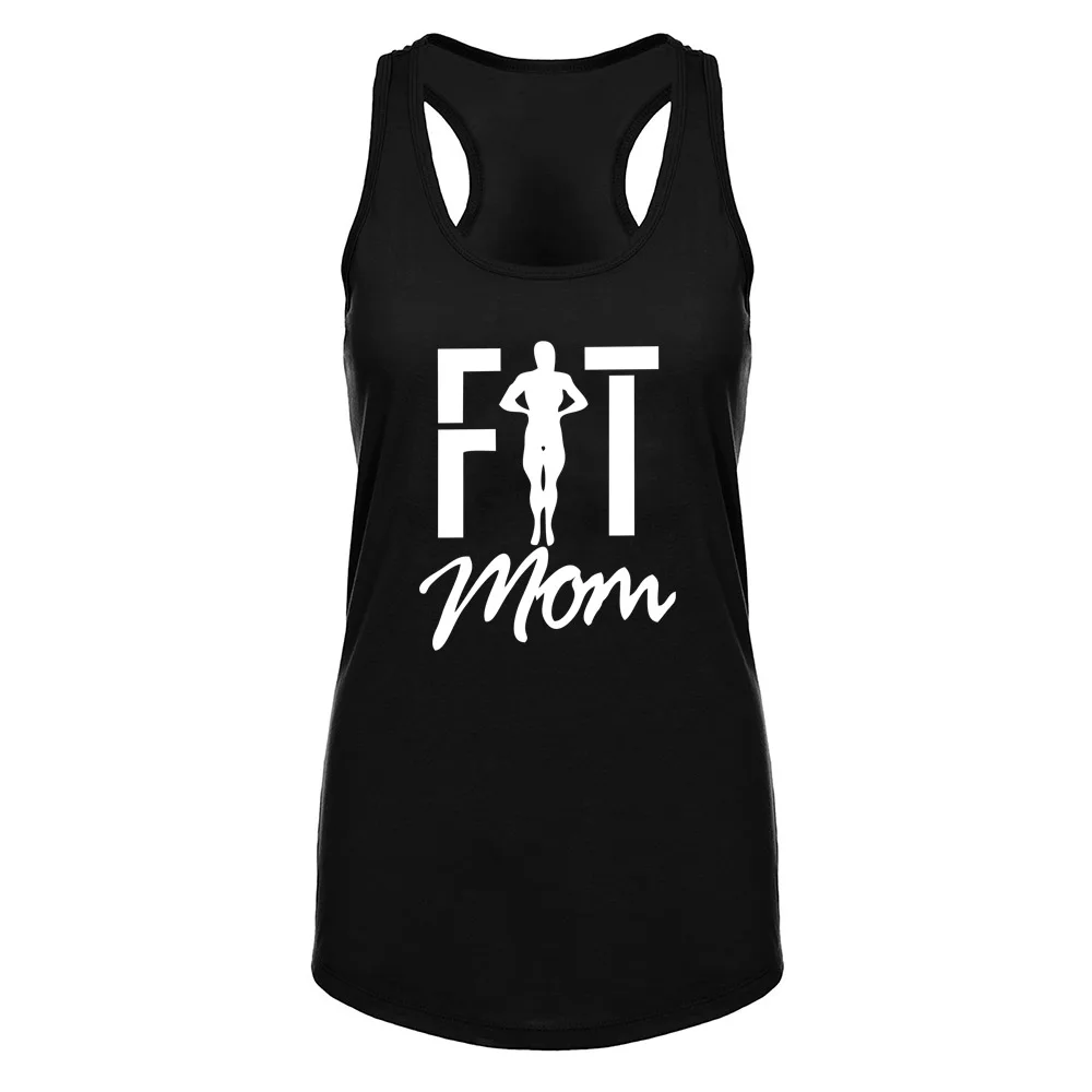 Womens Fit Mom Fitness Workout Racerback Tank Tops Mother's Day Gift | Женская одежда