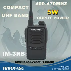 Hiroyasu UHF 400-470 мГц компактный мини Портативный двусторонней Радио/ручной Двухканальные рации/трансивер