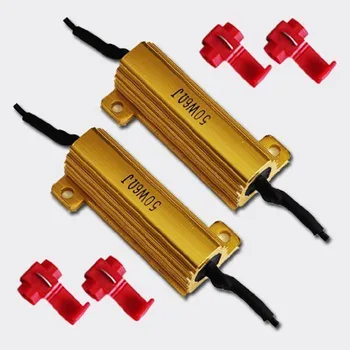 

Franchise 1 / 2PCS 50W 6Ohm Car LED DRL Fog Turn Singal Load Resistor For Fix LED Bulb Works As Warning Canceller Drop Ship #307