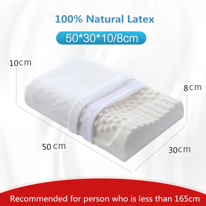 2 шт., латексная подушка с эффектом памяти, шейные позвонки, ортопедические массажный эффект, натуральные подушки для спальни