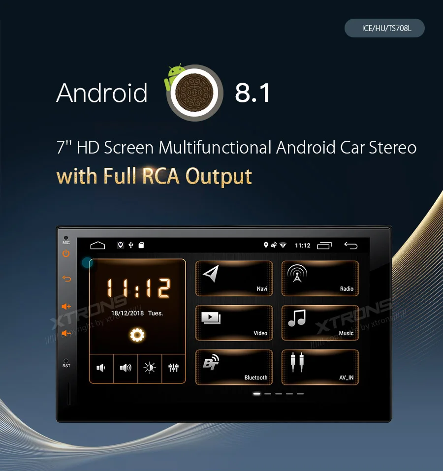 Top Universal 7" Head Unit Android 8.1 Car Multimedia Player for Nissan Radio Stereos 1080p Video Steering wheel GPS RCA OBD NO DVD 0