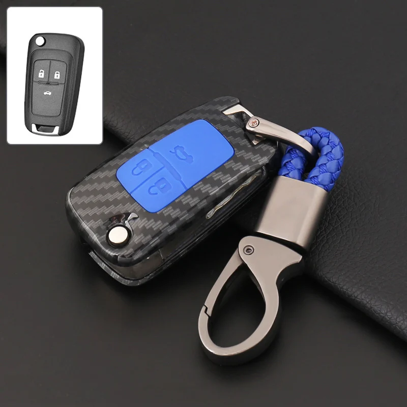 

2019 Anti-fall Carbon fiber silicone Car Key Cover Case For Buick For Chevrolet Camaro Malibu Cruze Aveo Trax Opel Auto Shell
