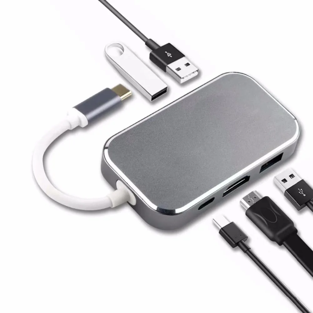 Navceker 5 in 1 USB 3 0 USB C HUB Adapter With Type C Power Delivery
