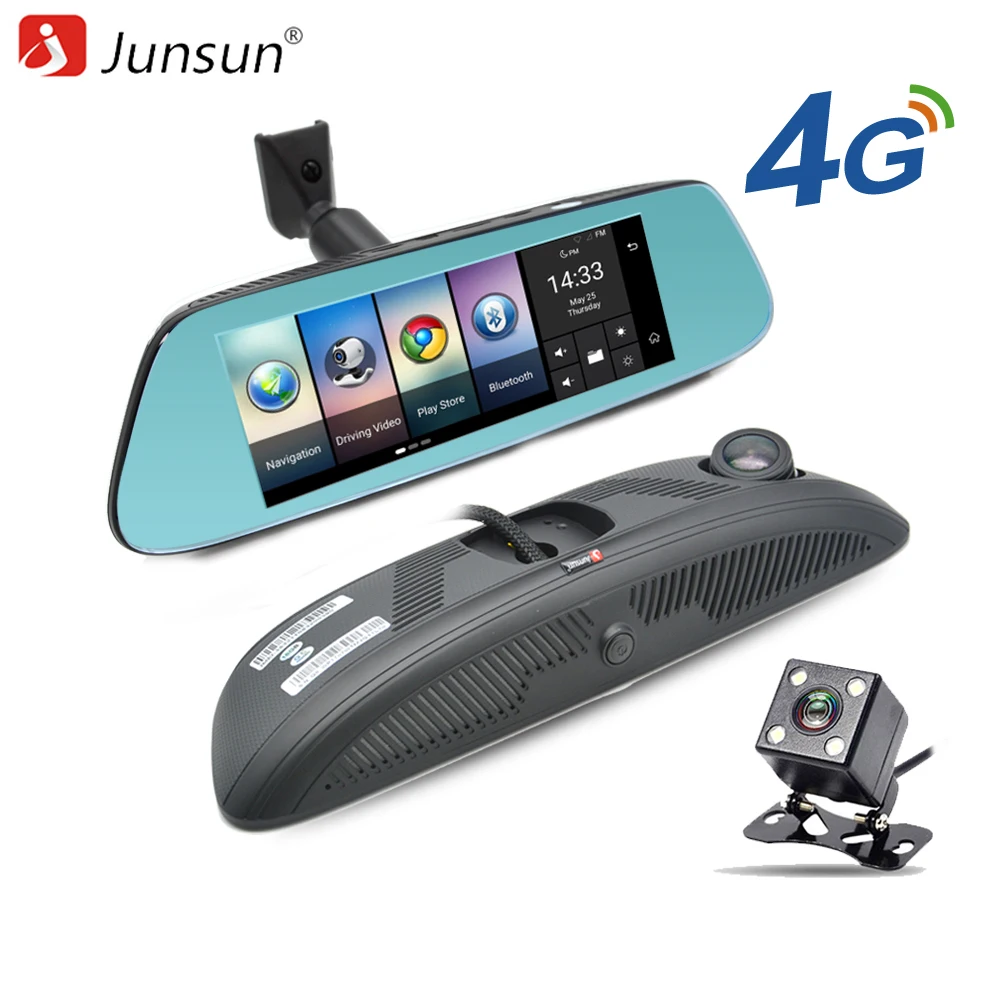 Junsun 8 4G Newest Mirror font b Car b font DVR Camera Android 5 1 with