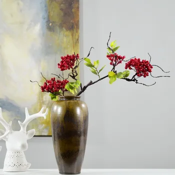 

Artificial Flower American Garden Home Decoration Simulation Fruit Red Berry Wild Fruit Cactus Decoracion Garden Decoration