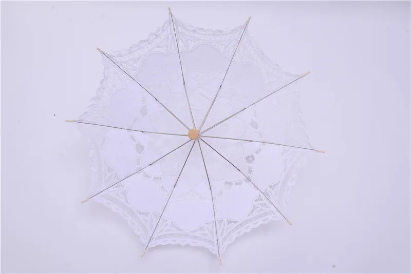 H&S BRIDAL Umbrella Vintage Victorian White Lace Manual Opening Wedding Umbrella Black Bride Parasol For Wedding Shower
