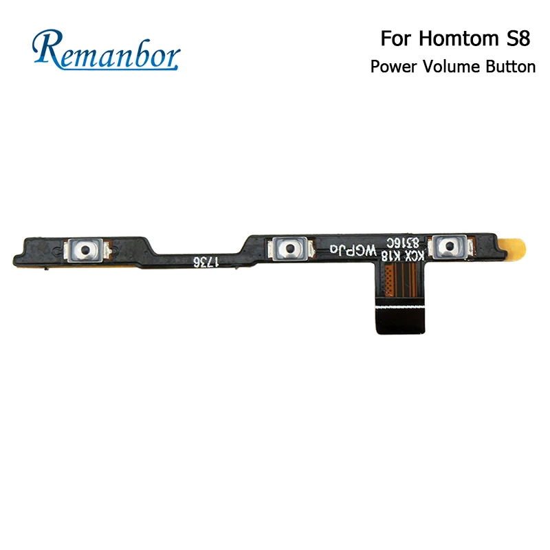 Renanbor для HOMTOM S8 запасные части боковой кнопки гибкого кабеля Мощность + Кнопка громкости гибкого кабеля для HOMTOM S8 аксессуар для мобильного те...